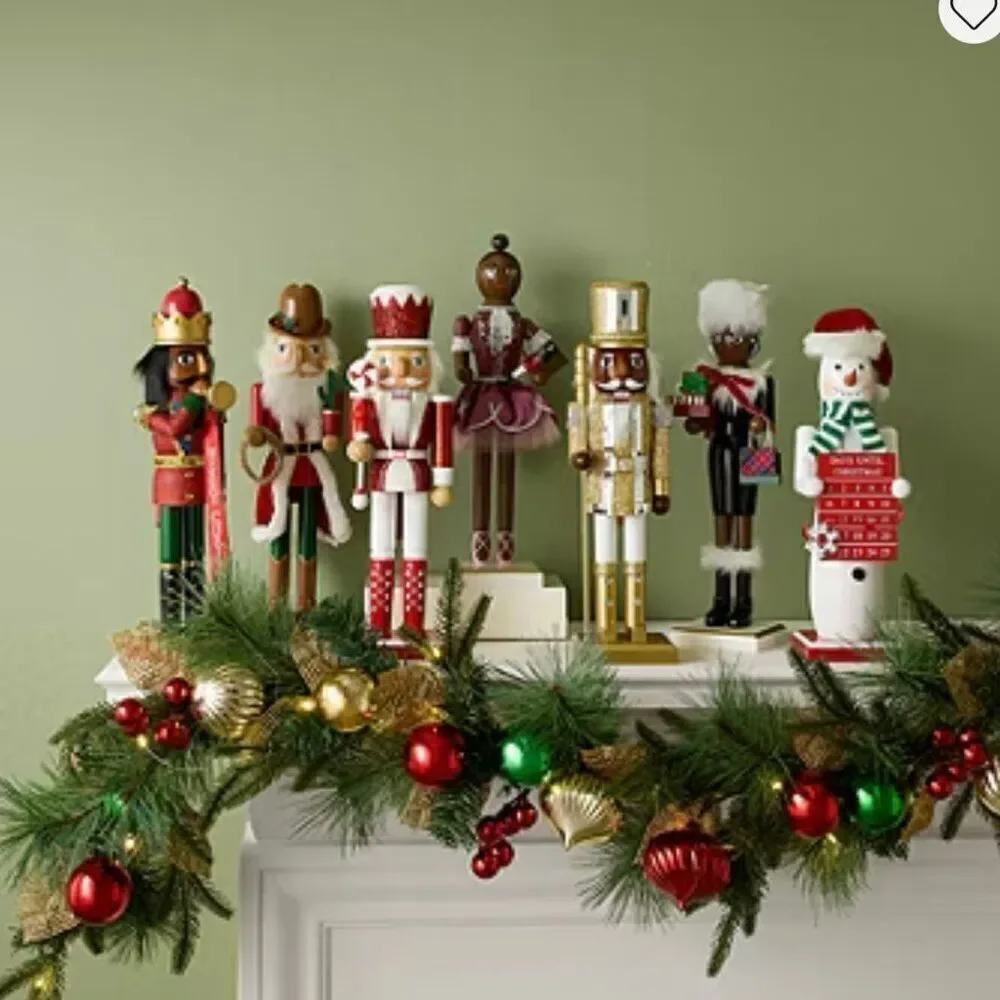 North Pole 14in Pepermint Staff Wood Christmas Solider Nutcracker Home Decor